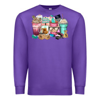 Purple small business coffee cups Premium Sweatshirt - Zillion Design Studio