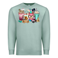 Seafoam small business coffee cups Premium Sweatshirt - Zillion Design Studio