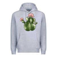 Heather Grey cactus Premium Hoodie - JahusDesignShop