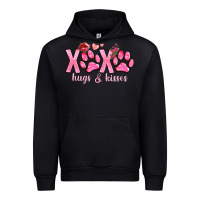 Black xoxo hugs and kisses paws Urban Hoodie - NancyCooperArtShop