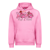 Fuchsia Pink xoxo hugs and kisses paws Urban Hoodie - NancyCooperArtShop