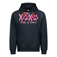 Navy xoxo hugs and kisses paws Urban Hoodie - NancyCooperArtShop