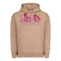 Pigment Burro xoxo hugs and kisses paws Urban Hoodie - NancyCooperArtShop