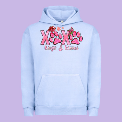 Xoxo Hugs And Kisses Paws Urban Hoodie Designed By Nancycooperartshop