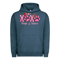 Pigment Midnight Navy xoxo hugs and kisses paws Urban Hoodie - NancyCooperArtShop