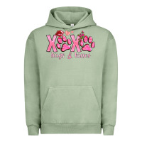 Pigment Oil Green xoxo hugs and kisses paws Urban Hoodie - NancyCooperArtShop
