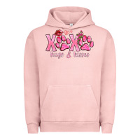 Pigment Salmon xoxo hugs and kisses paws Urban Hoodie - NancyCooperArtShop
