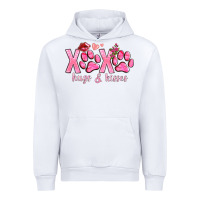 White xoxo hugs and kisses paws Urban Hoodie - NancyCooperArtShop