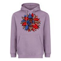 Lavender American flag leopard sunflower Heavyweight Hoodie - Zillion Design Studio