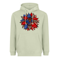 Matcha American flag leopard sunflower Heavyweight Hoodie - Zillion Design Studio