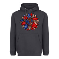Smoke American flag leopard sunflower Heavyweight Hoodie - Zillion Design Studio