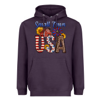 Plum small town usa Heavyweight Hoodie - Zillion Design Studio