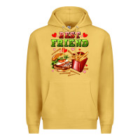 Antique Gold best friend hamburger potatoes Premium Hoodie - AdoDesignShop