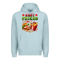 Blue Mist best friend hamburger potatoes Premium Hoodie - AdoDesignShop