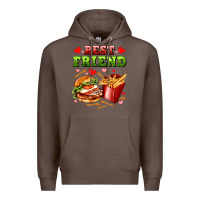 Coffee best friend hamburger potatoes Premium Hoodie - AdoDesignShop