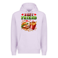 Lilac best friend hamburger potatoes Premium Hoodie - AdoDesignShop