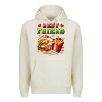 Oatmeal Heather best friend hamburger potatoes Premium Hoodie - AdoDesignShop