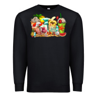 Black summer vibes coffee cups Premium Sweatshirt - Zillion Design Studio