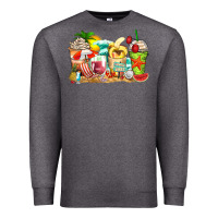 Charcoal Heather summer vibes coffee cups Premium Sweatshirt - Zillion Design Studio