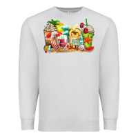 Dove Grey summer vibes coffee cups Premium Sweatshirt - Zillion Design Studio