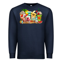 Navy summer vibes coffee cups Premium Sweatshirt - Zillion Design Studio