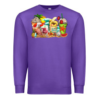 Purple summer vibes coffee cups Premium Sweatshirt - Zillion Design Studio