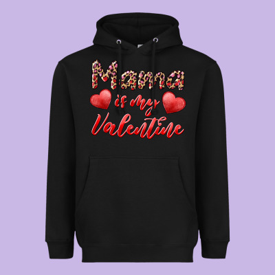 Mama Is My Valentine Heavyweight Hoodie Designed By Ranaportraitstore