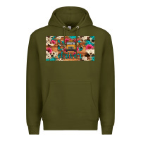 Army Green bus driver school bus cowhide license plate Premium Hoodie - Artiststas