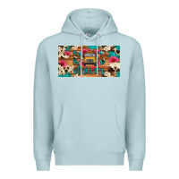 Blue Mist bus driver school bus cowhide license plate Premium Hoodie - Artiststas
