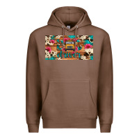 Chestnut bus driver school bus cowhide license plate Premium Hoodie - Artiststas