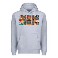 Heather Grey bus driver school bus cowhide license plate Premium Hoodie - Artiststas