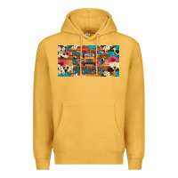 Mustard bus driver school bus cowhide license plate Premium Hoodie - Artiststas