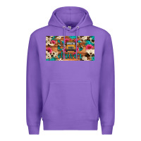 Purple bus driver school bus cowhide license plate Premium Hoodie - Artiststas