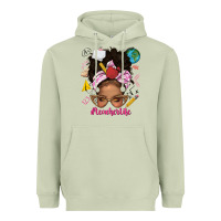 Matcha afro messy bun teacherlife Heavyweight Hoodie - texasbilliewilder