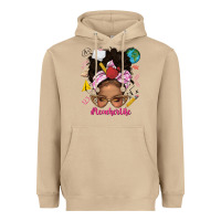 Mushroom afro messy bun teacherlife Heavyweight Hoodie - texasbilliewilder