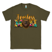 Army Green fearless mom bear Classic Tee - BarkalooDesign