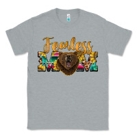 Heather Grey fearless mom bear Classic Tee - BarkalooDesign