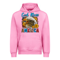 Fuchsia Pink God Bless America Urban Hoodie - LillyAllenDesigns