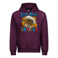 Mauve Wine God Bless America Urban Hoodie - LillyAllenDesigns