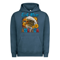 Pigment Midnight Navy God Bless America Urban Hoodie - LillyAllenDesigns
