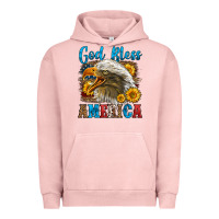 Pigment Salmon God Bless America Urban Hoodie - LillyAllenDesigns