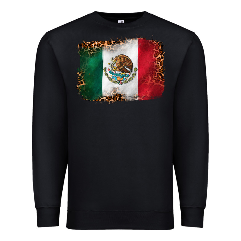 Mexican And Leopard Flag Premium Sweatshirt by CTS Tumbler Store | Teevron