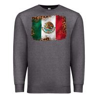 Charcoal Heather mexican and leopard flag Premium Sweatshirt - CTS Tumbler Store