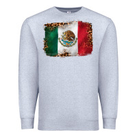 Heather Grey mexican and leopard flag Premium Sweatshirt - CTS Tumbler Store