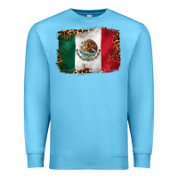Ocean Blue mexican and leopard flag Premium Sweatshirt - CTS Tumbler Store
