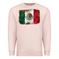 Pale Pink mexican and leopard flag Premium Sweatshirt - CTS Tumbler Store