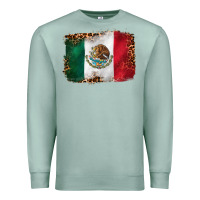 Seafoam mexican and leopard flag Premium Sweatshirt - CTS Tumbler Store