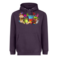 Plum art teacher coffee cups Heavyweight Hoodie - texasbilliewilder