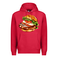 Cardinal American hamburger Premium Hoodie - AdoDesignShop