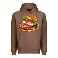 Chestnut American hamburger Premium Hoodie - AdoDesignShop